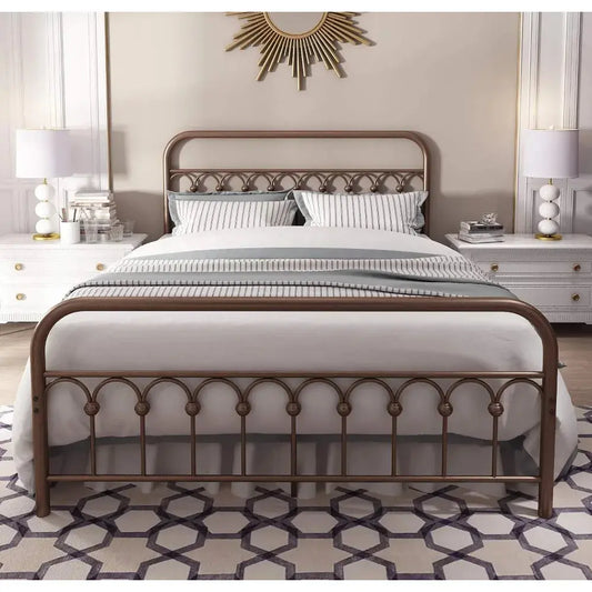Classic Metal Queen Bed Frame - Decorstly