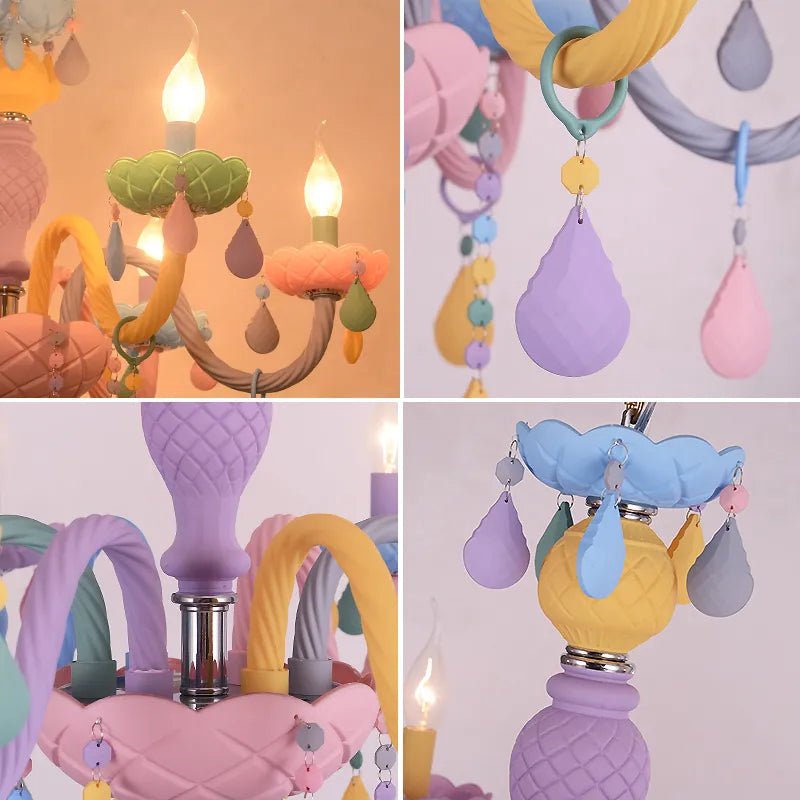 Rainbow Candle Chandelier