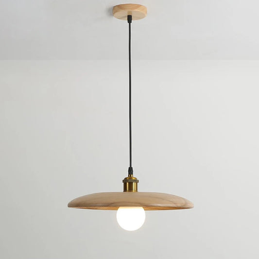 Wooden Saucer Radiance Pendant Light