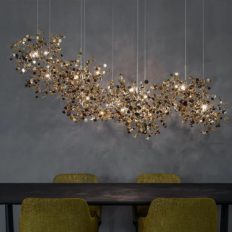 Chrome Steel Chandelier