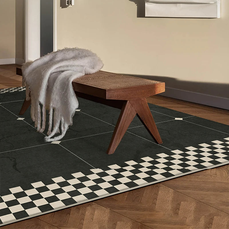 Circle Art Plaid Rug
