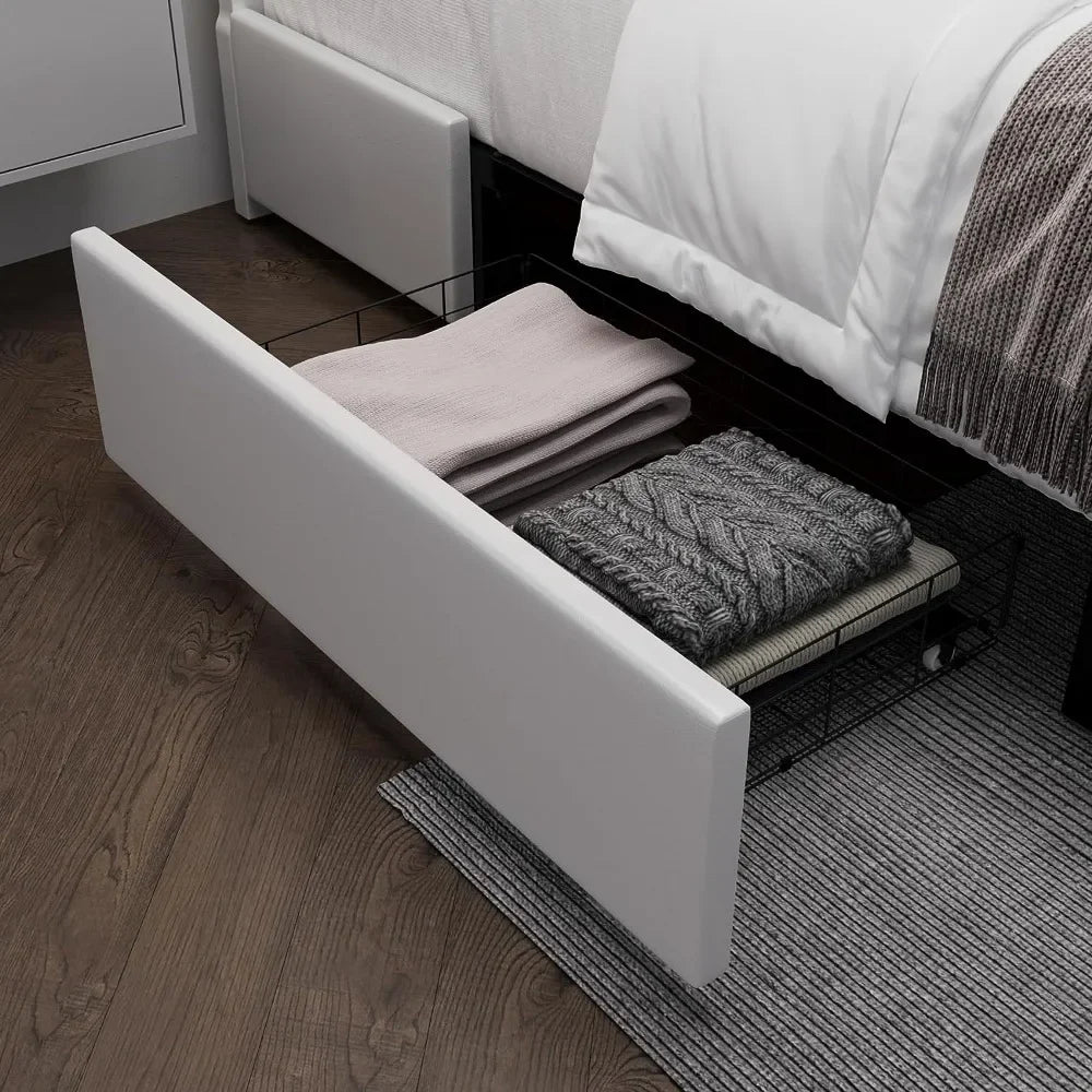 Smart Sleep Leather Platform Bed