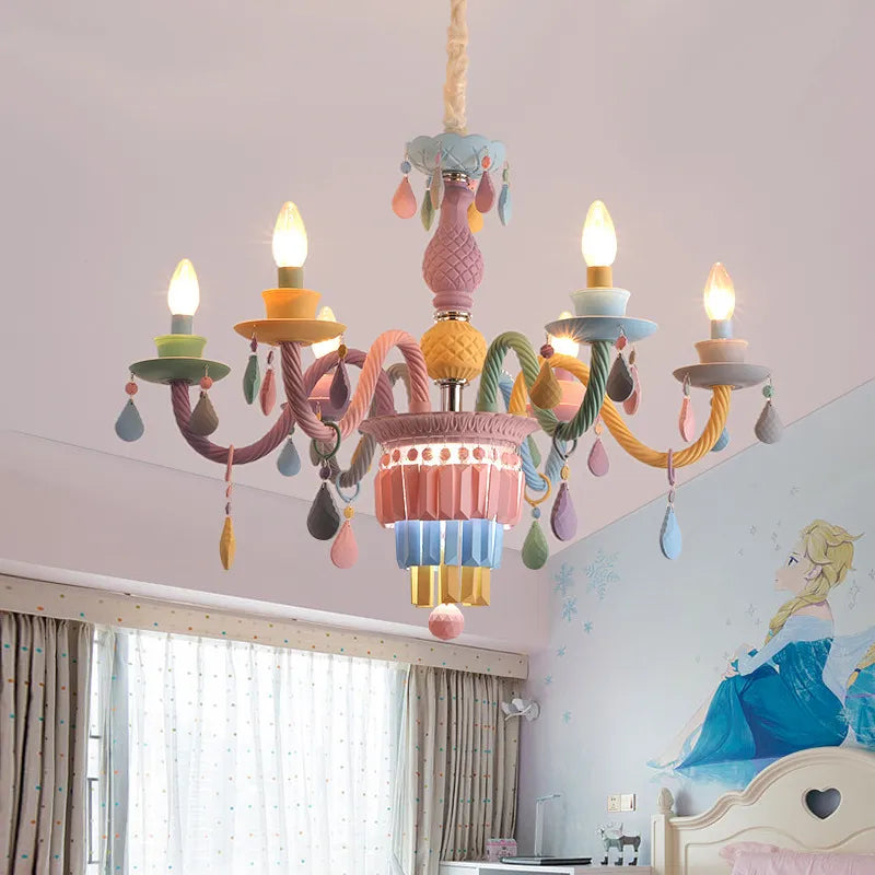 Rainbow Candle Chandelier