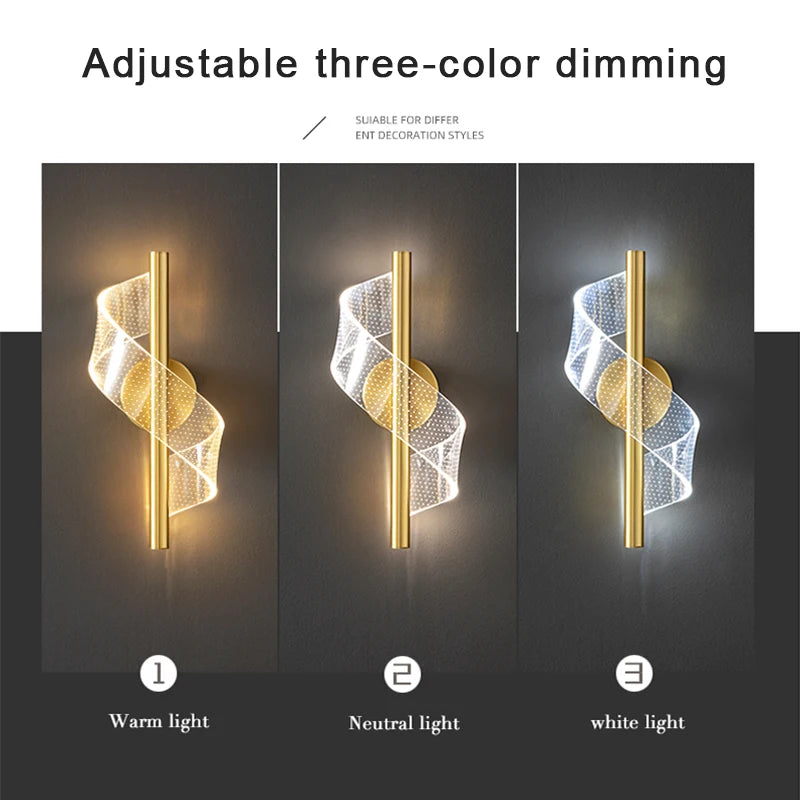 Nordic Gold LED Wall Sconce
