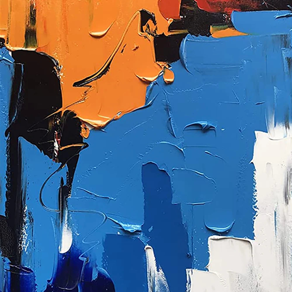 Hand-painted Colorful Canvas Art