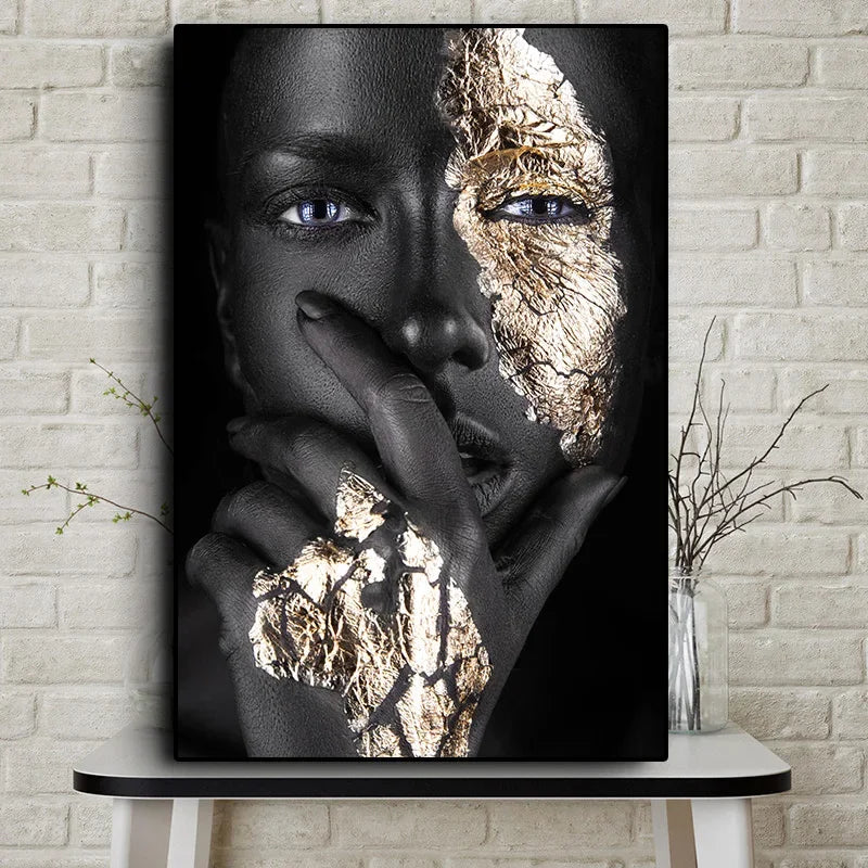 African Black Gold Canvas Art