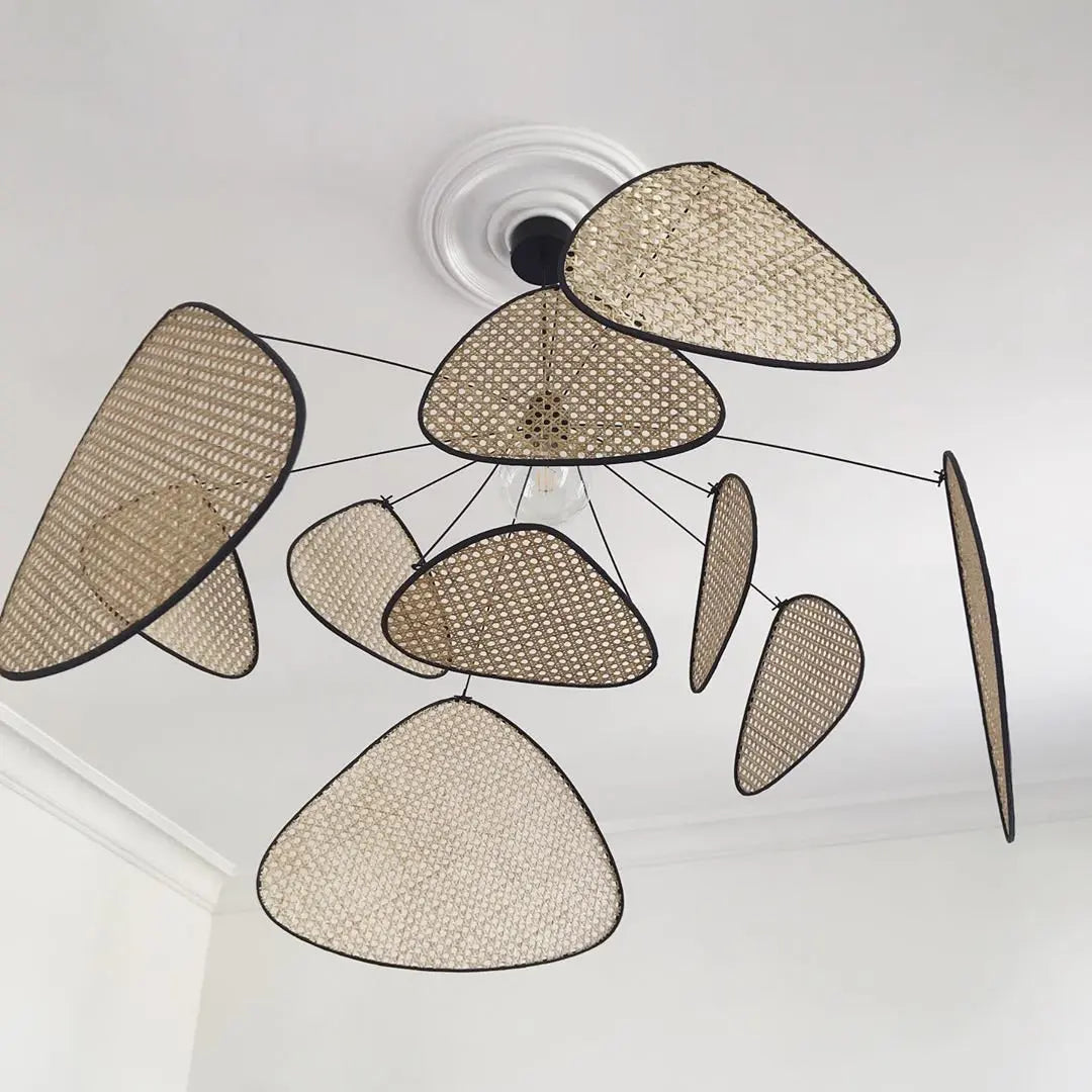Elegant Monochromatic Leaf Chandelier