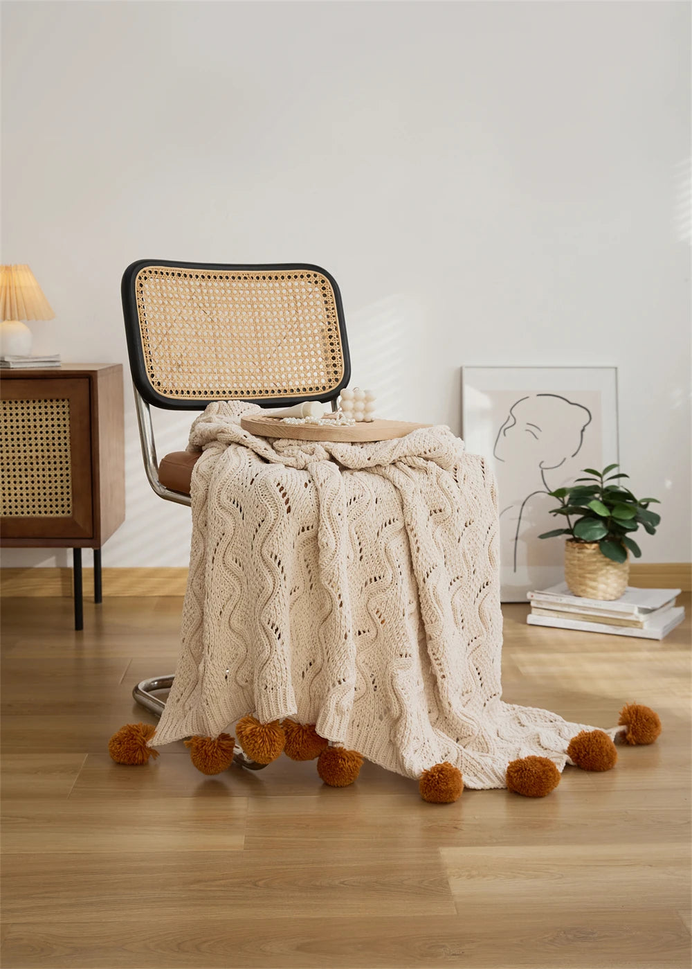 Chenille Stripe Blanket Throw