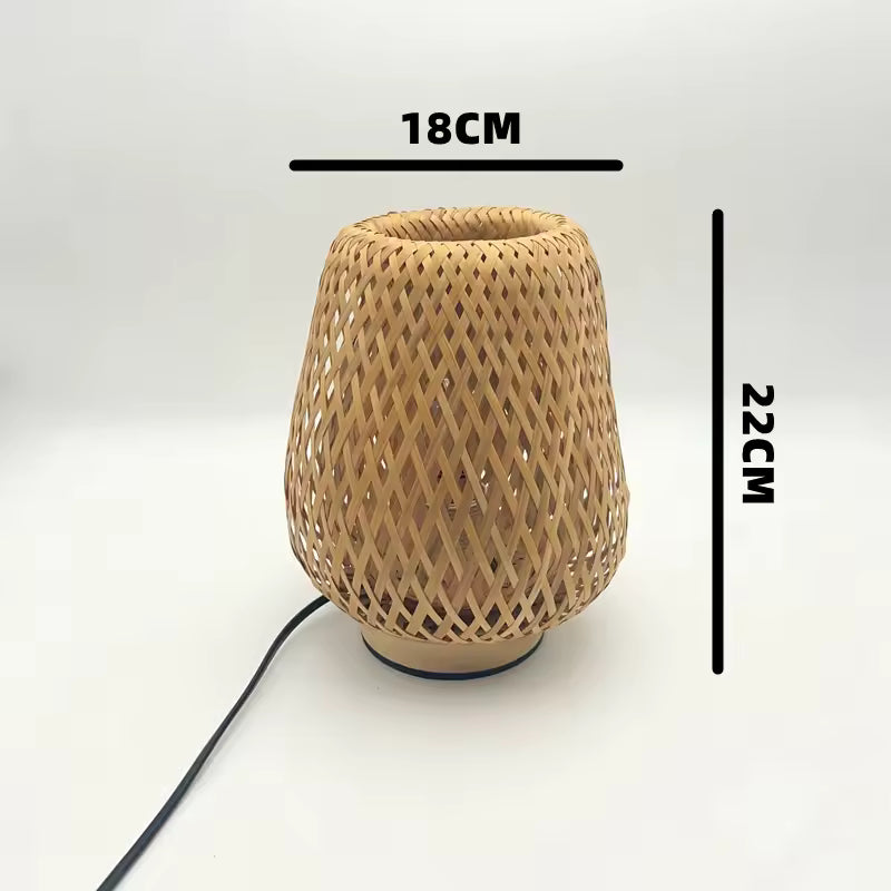 Small Bamboo-Woven Lamp Decorstly