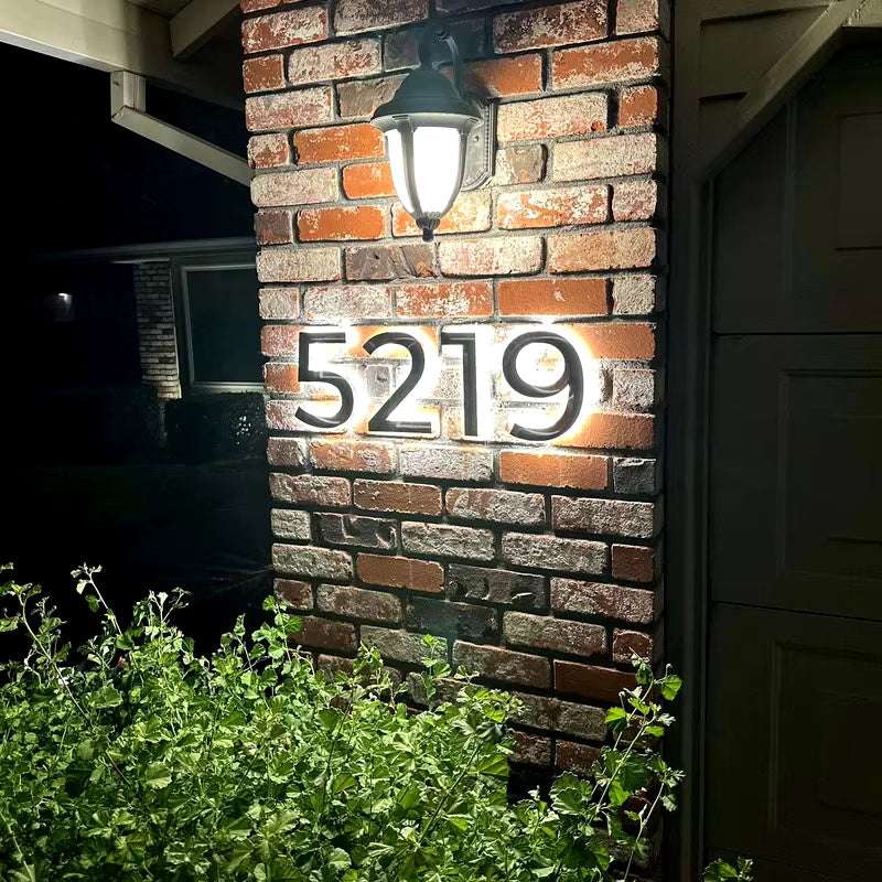 Waterproof LED Lighted Plaque House Number