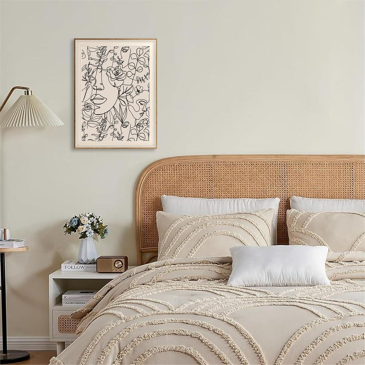 Women Face Line Canvas Art