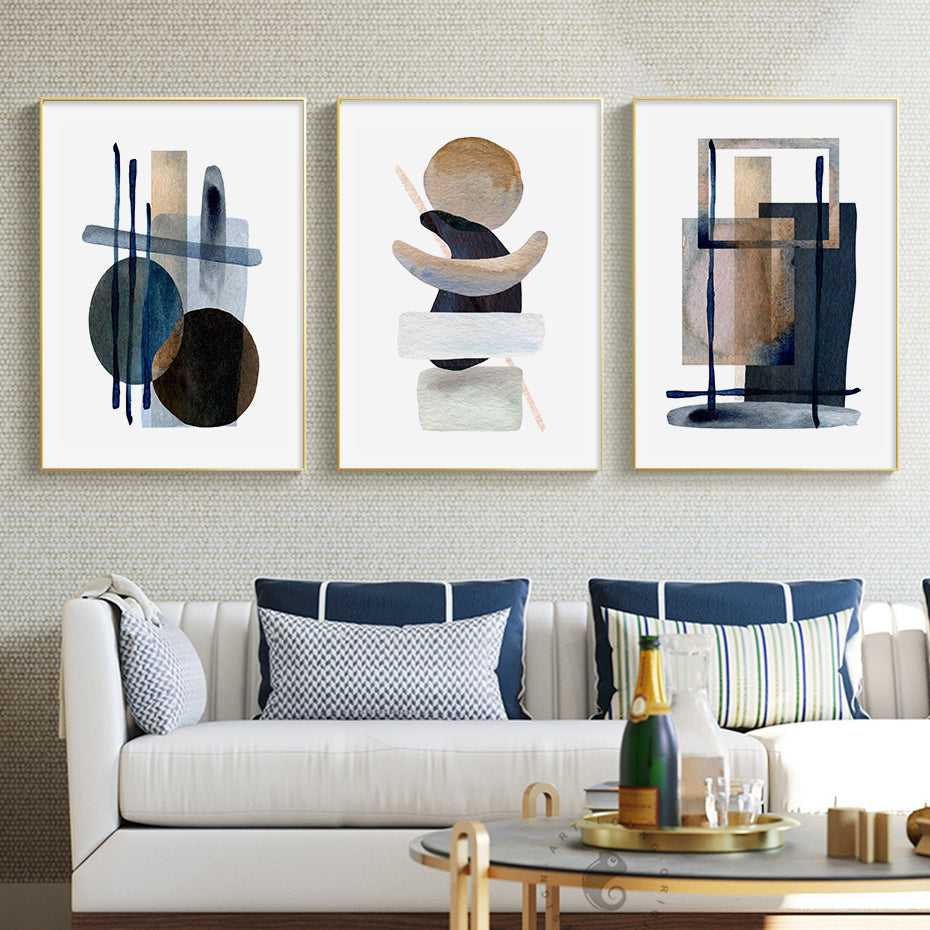 Vintage Beige Minimalist Wall Art Print