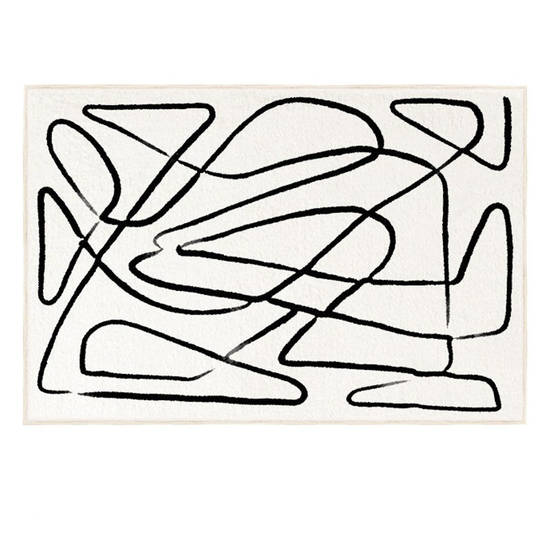 Fluffy Abstract Art Rug: C
