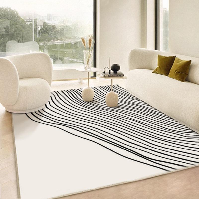 Imperfect Art Black White Bedroom Rug