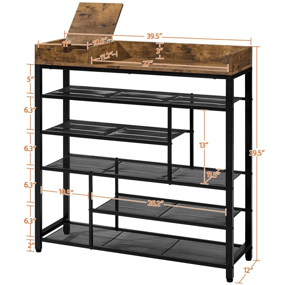 shoe rack size