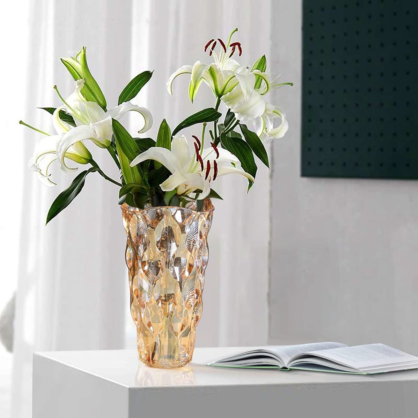 glass desk vase