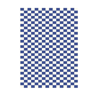 Blue checkered rug
