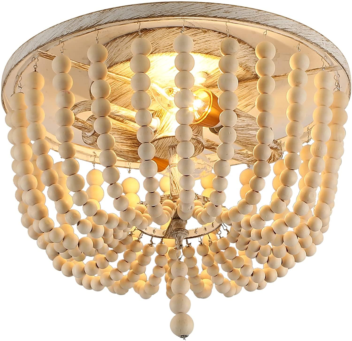 beaded ceiling light