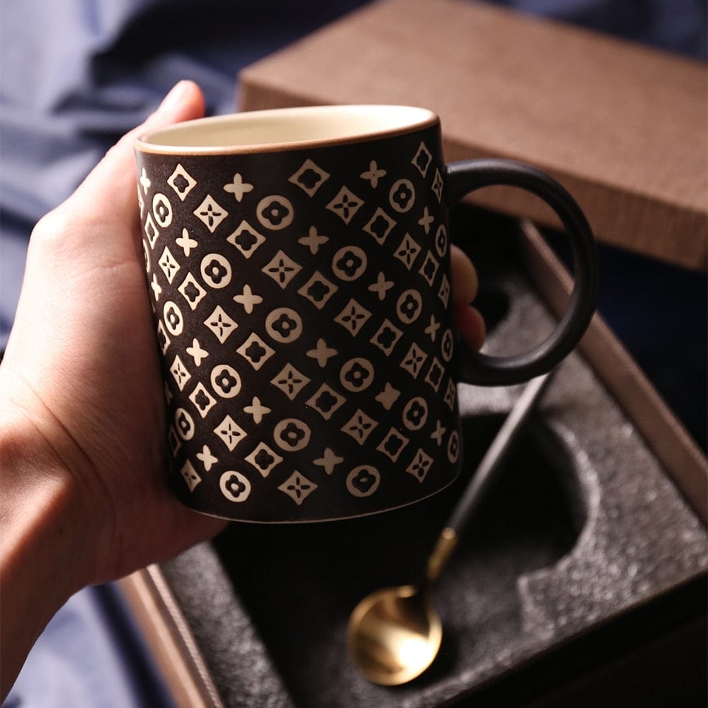 hasami natural mug with spoon