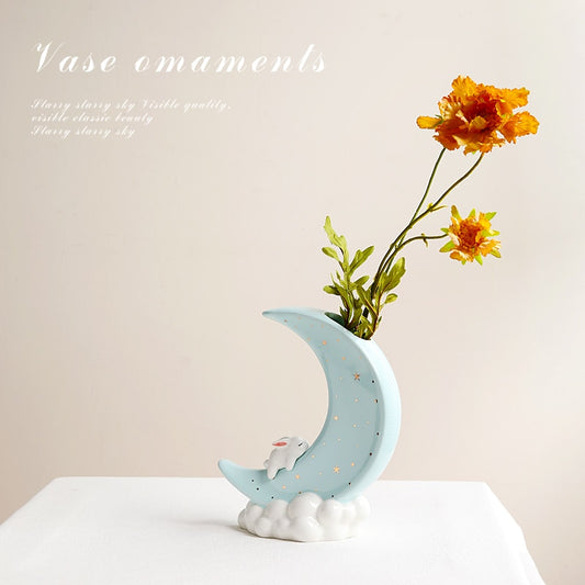 Half Moon Pottery Painting Vase