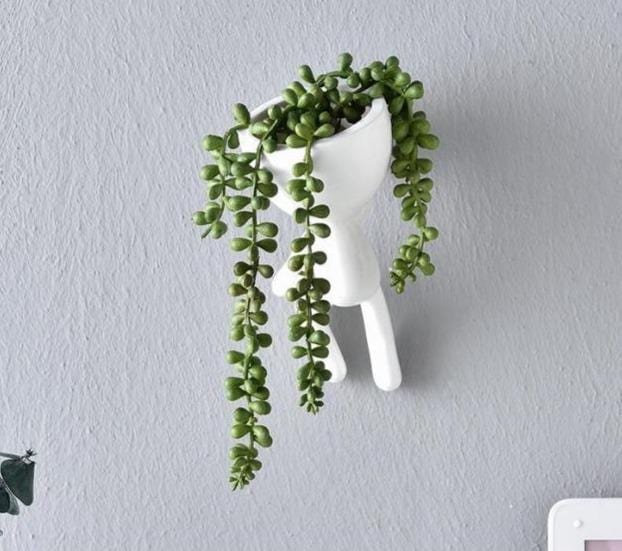 White Ceramic Planter C