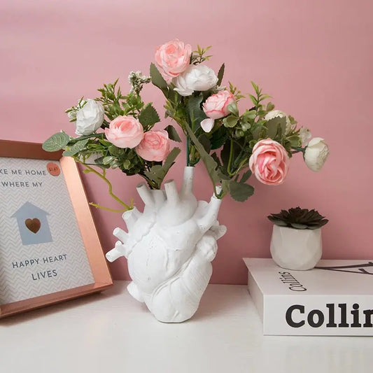 heart vase for shelf decor