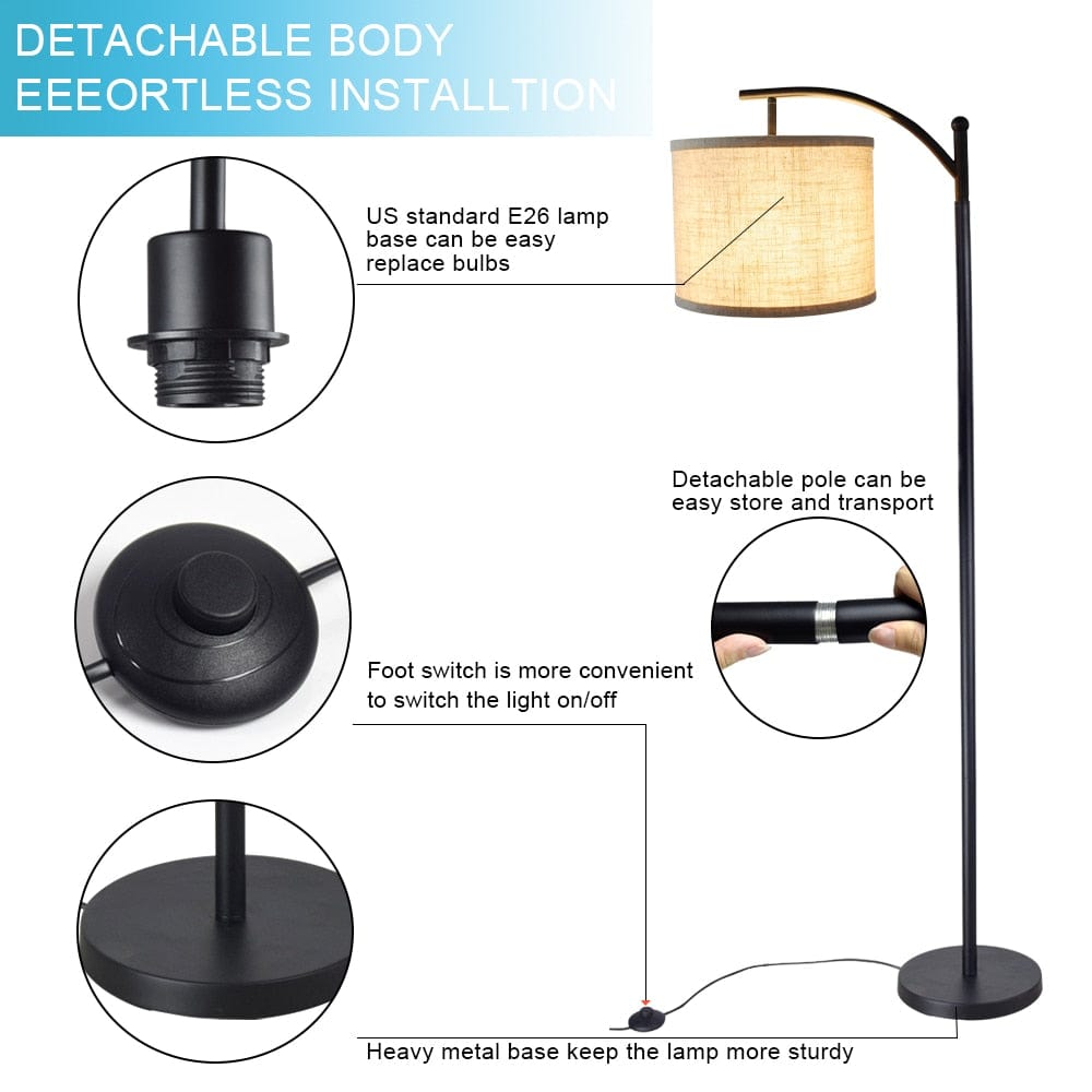 black farmhouse floor lamp