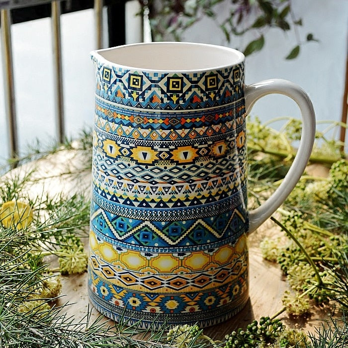 boho pattern vase