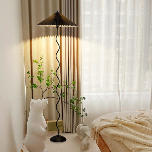 black bedroom floor lamp