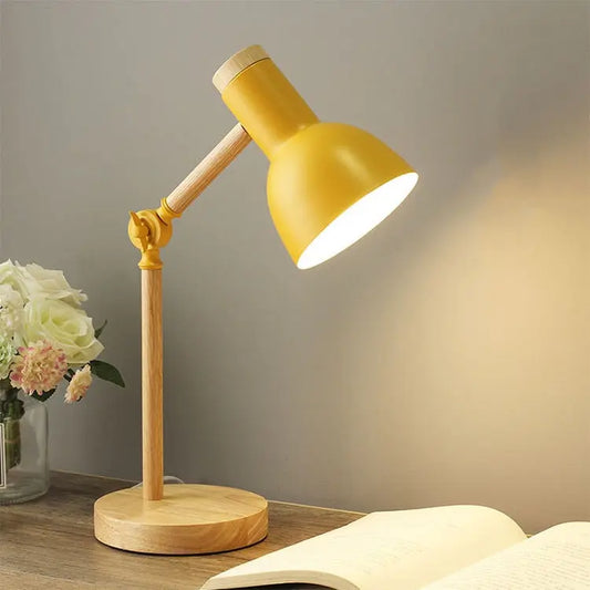 Yellow wooden Lamp
