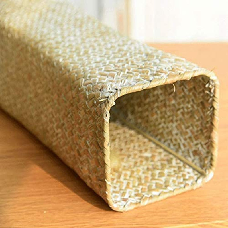 natural straw vase