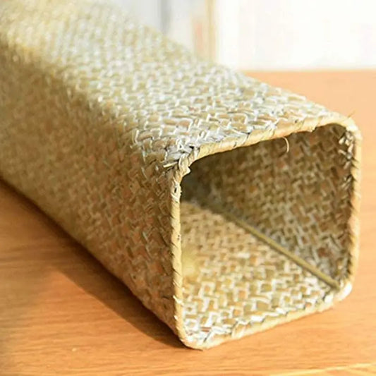 natural straw vase