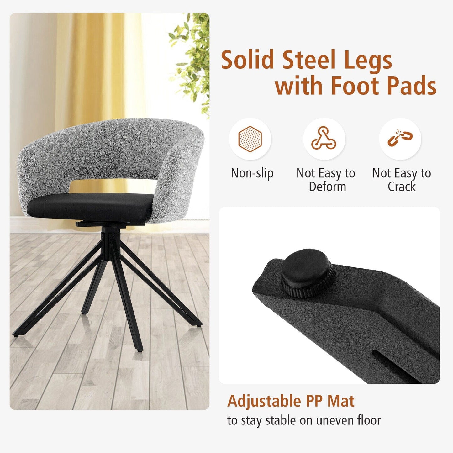 alt image 3 for Modern Sherpa Desk Chair