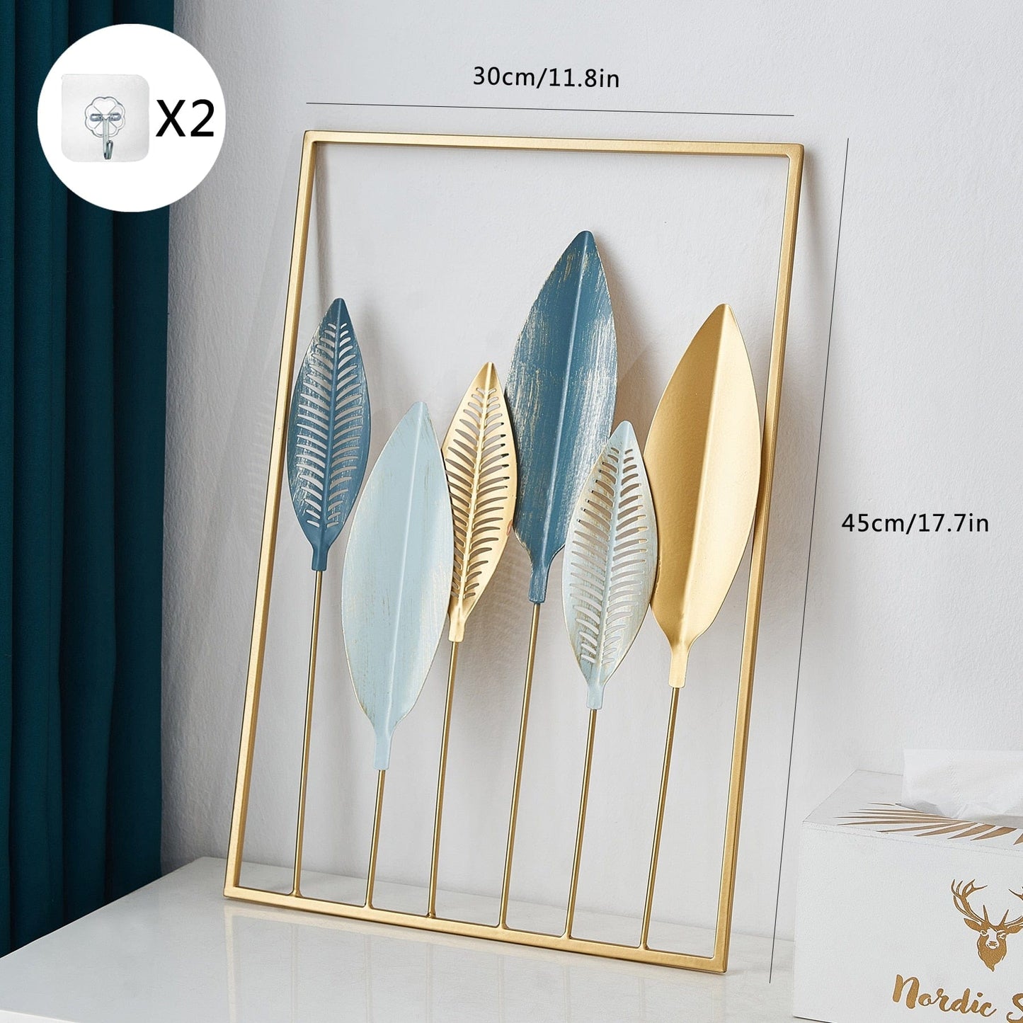 alt image 4 for Metal Leaf Wall Décor