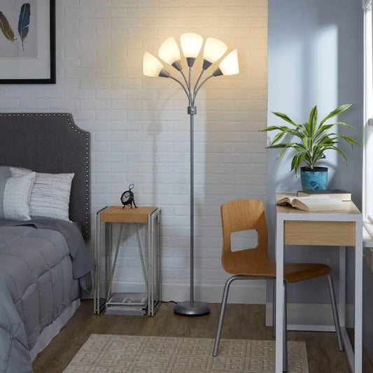 Silver Arc Floor Lamp