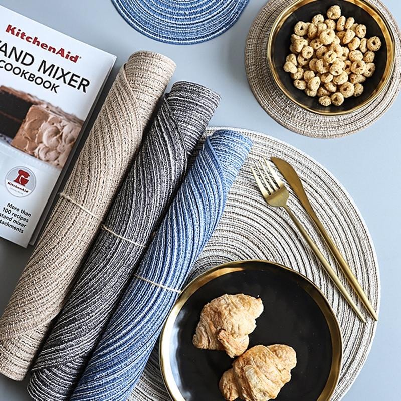 Solid Linen Placemat Coaster Pad