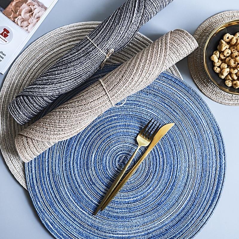 Solid Linen Placemat Coaster Pad