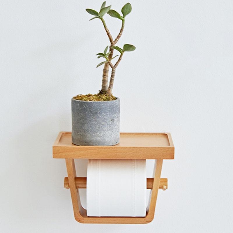 Wooden Toilet Paper Holder