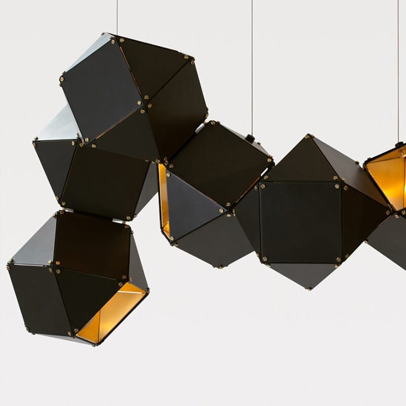 black modern flush mount light