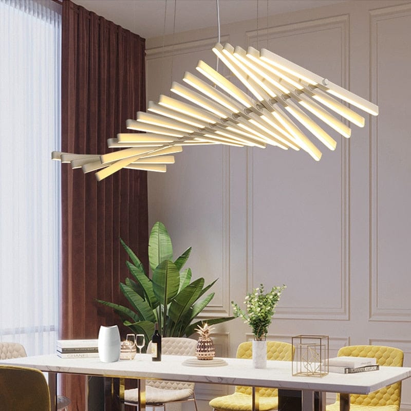 white Long Chandelier