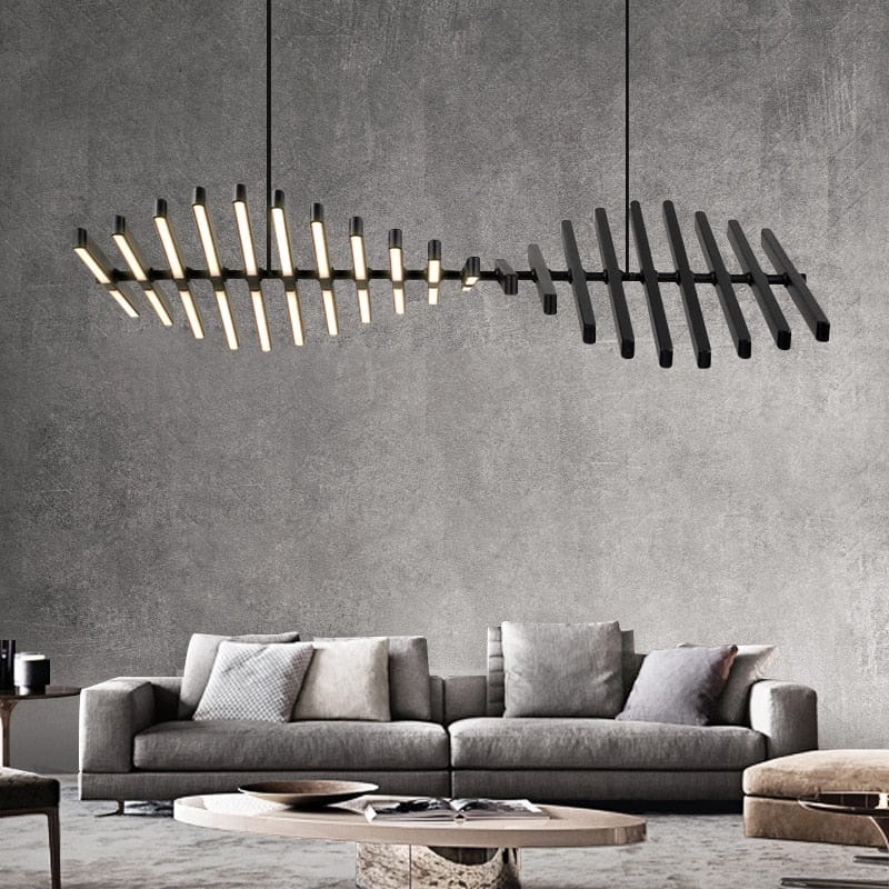 Modern Long Chain Chandelier