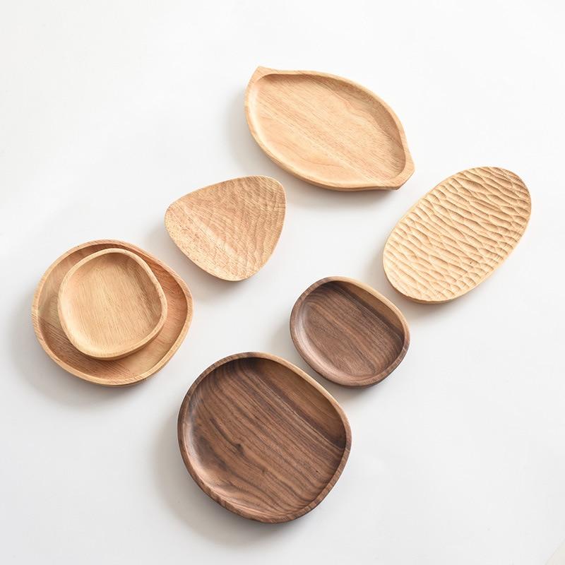 black walnut wooden plates