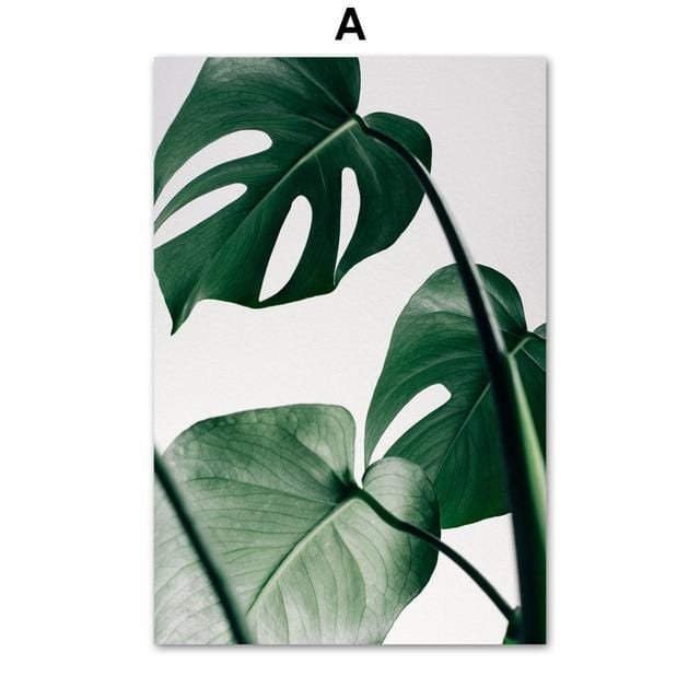 Green Leaf Canvas Painting
