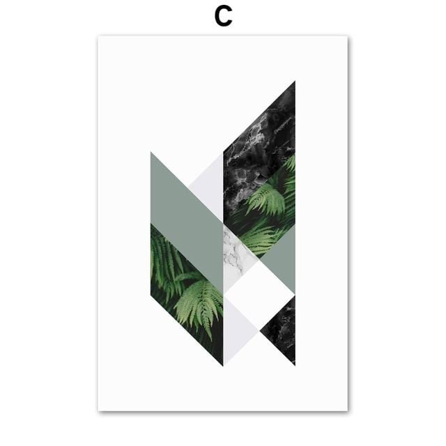 Green Leaf Canvas Painting