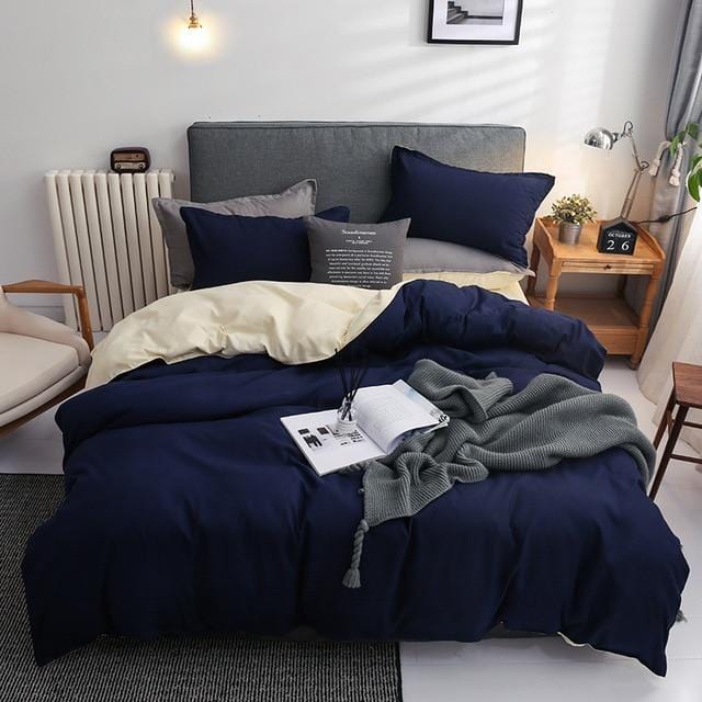 Blue Grey Duvet Cover