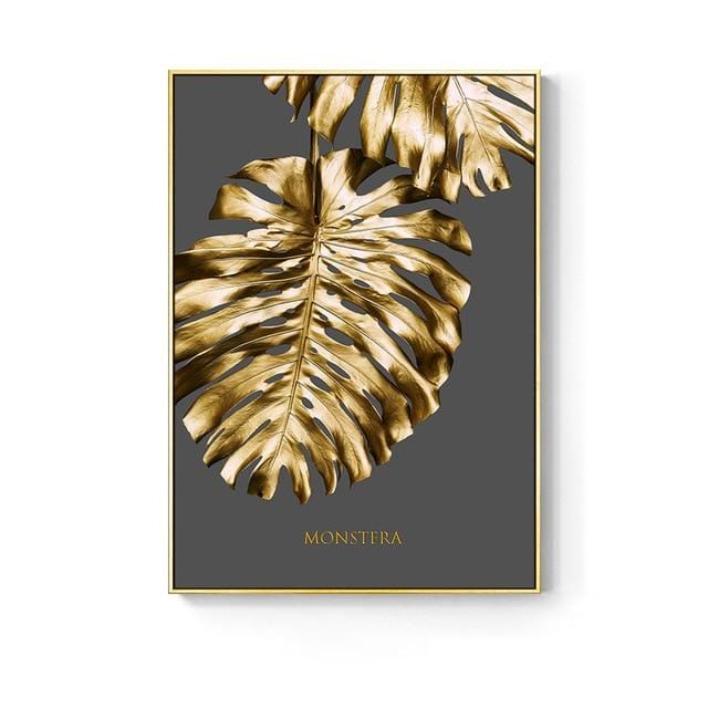 painting with gold leaf on canvas