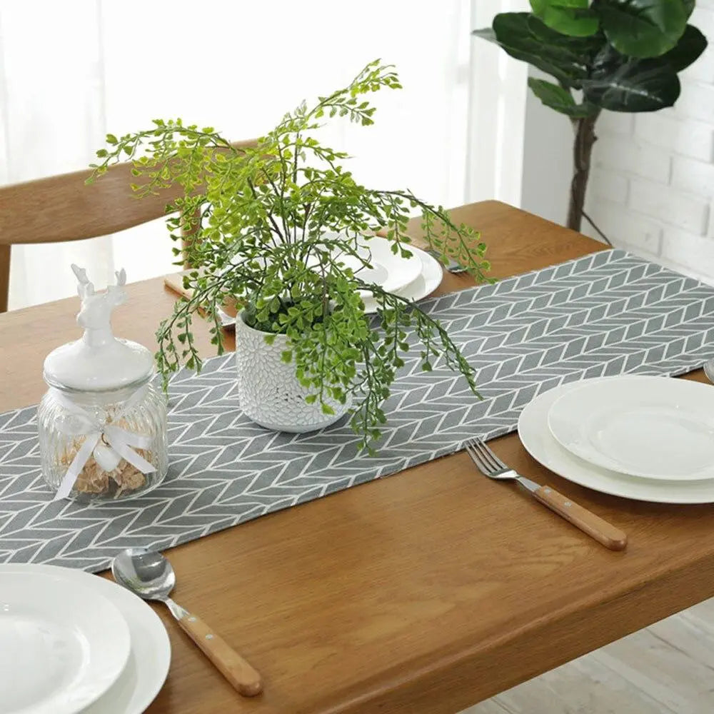 Grey Table Runner Flag - Decorstly