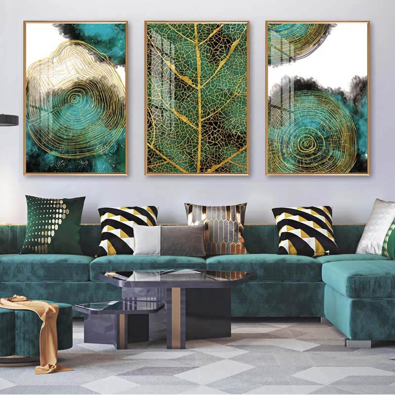 Green Golden Plant Canvas