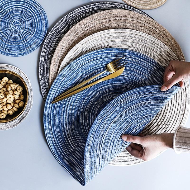 Solid Linen Placemat Coaster Pad