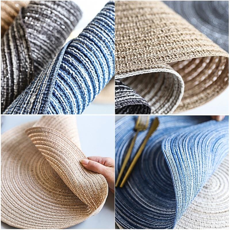 Solid Linen Placemat Coaster Pad